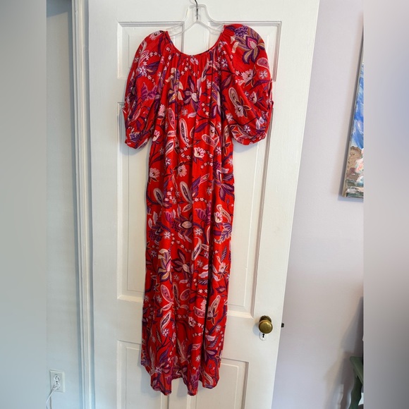 Sundry Floral Flowy Midi Dress, Size 1, Red and Purple, Excellent Condition! - Picture 7 of 7